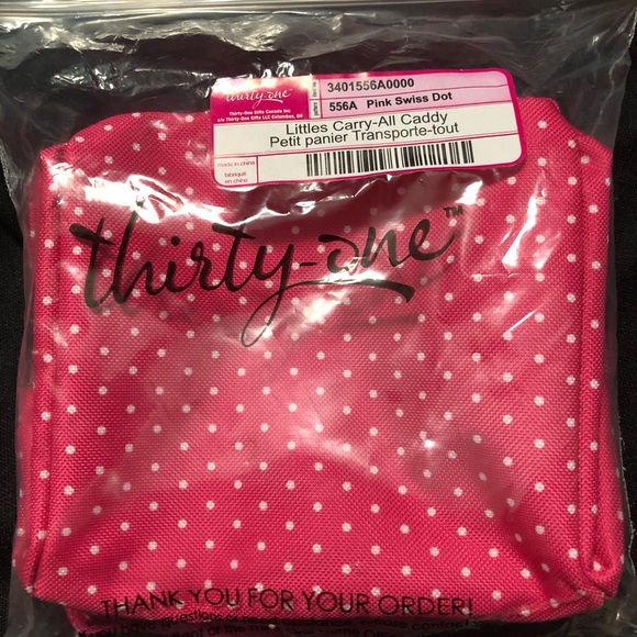thirty-one Other - Thirty One Littles Carry All Caddy “Pink Swiss Dot